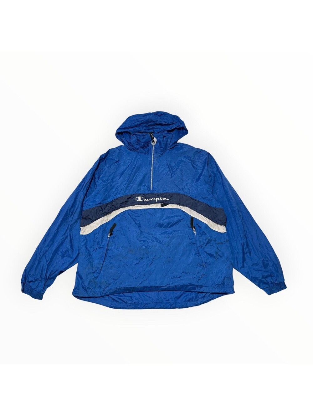 Vintage 90s Champion 1/4 Zip Pullover Windbreaker Jacket Size XL Men’s